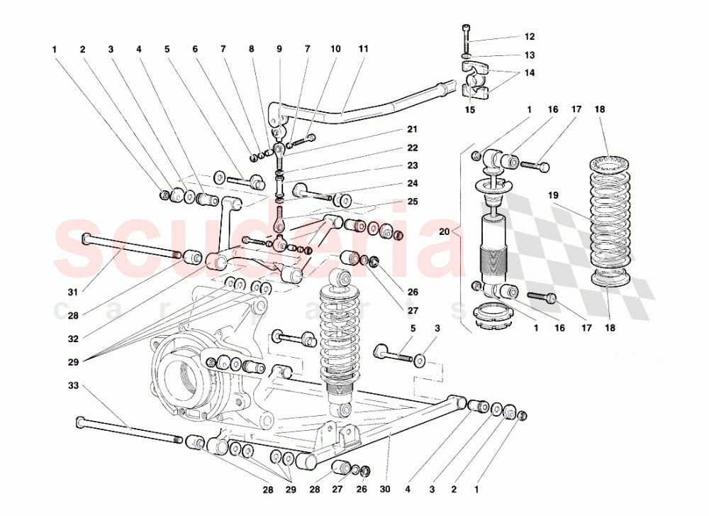 Rear Suspension of Lamborghini Lamborghini Diablo SV (1995-1997)