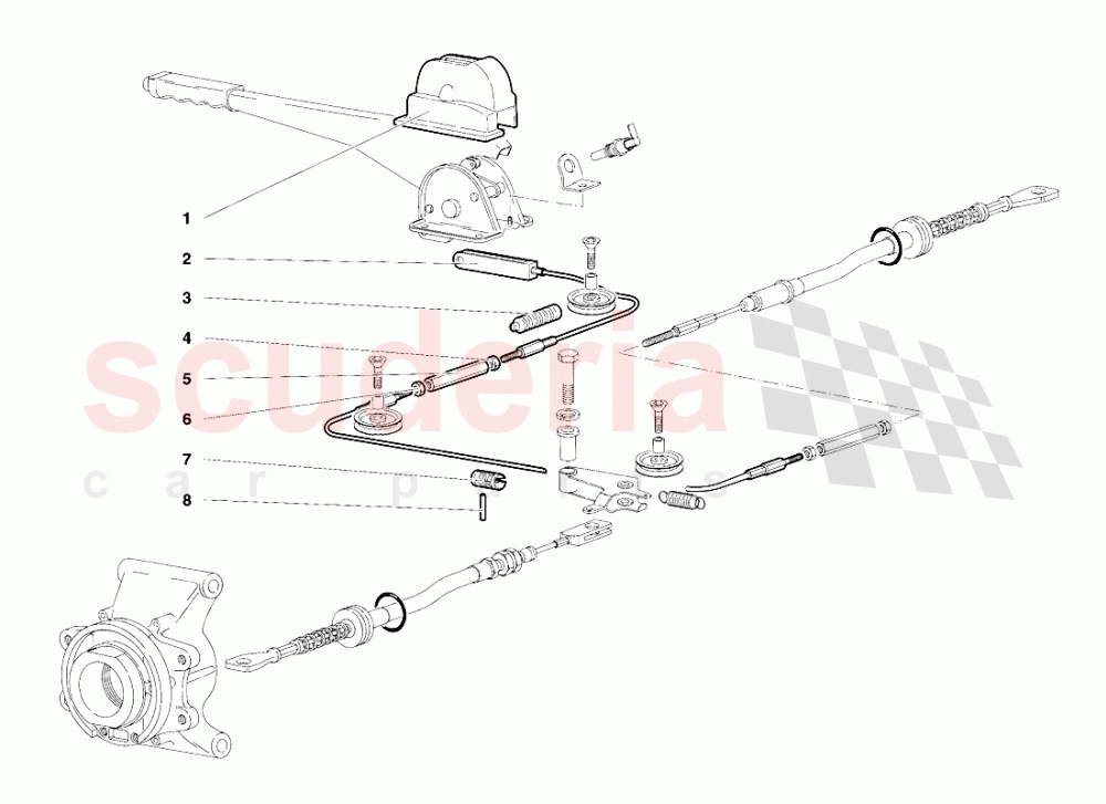 Handbrake (Valid for R.H.D. Version - April 1994) of Lamborghini Lamborghini Diablo VT (1993-1998)