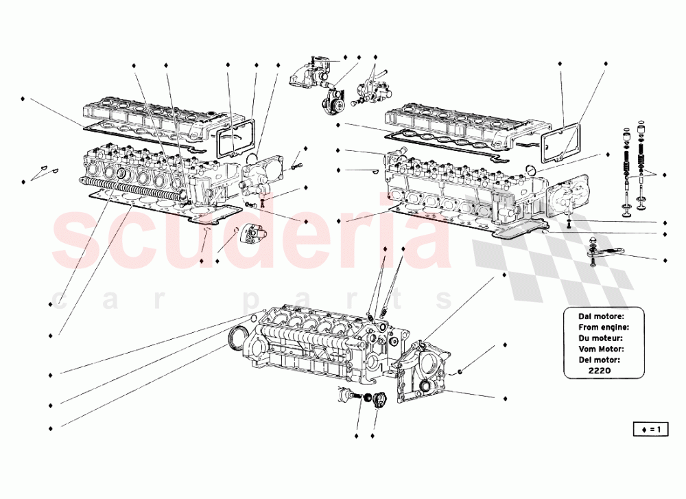 Cover Gasket Kit 2 of Lamborghini Lamborghini Diablo SV (1999)