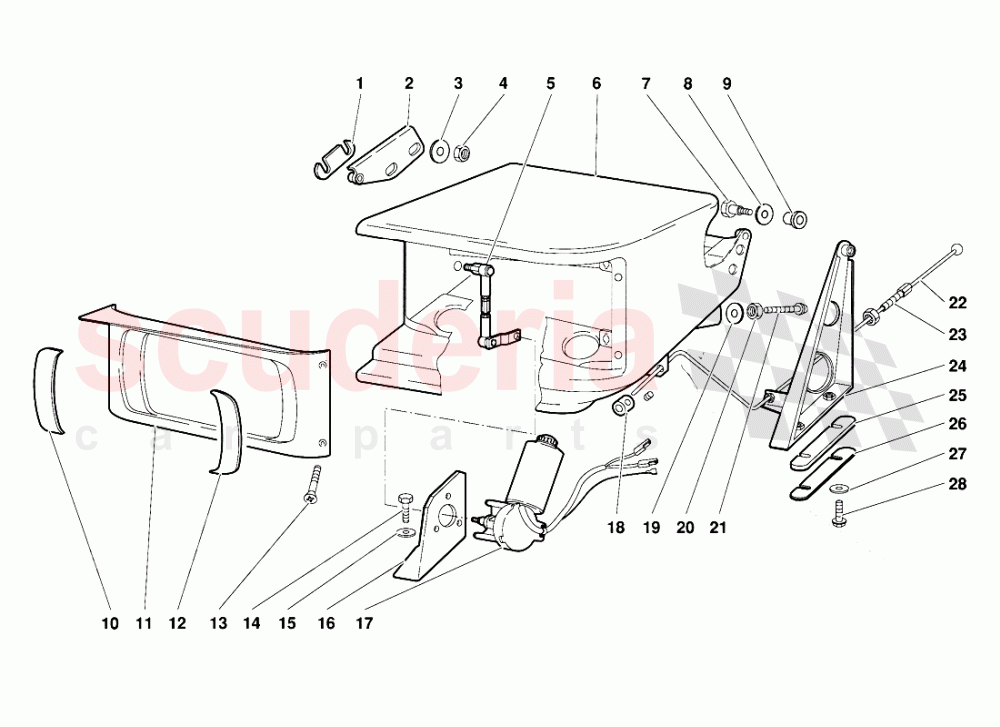 Head Lamp Lighting System of Lamborghini Lamborghini Diablo (1990-1998)