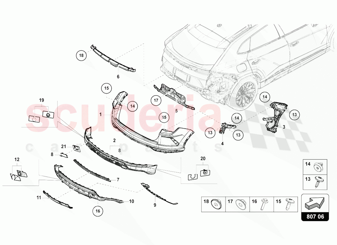 BUMPER of Lamborghini Lamborghini Urus