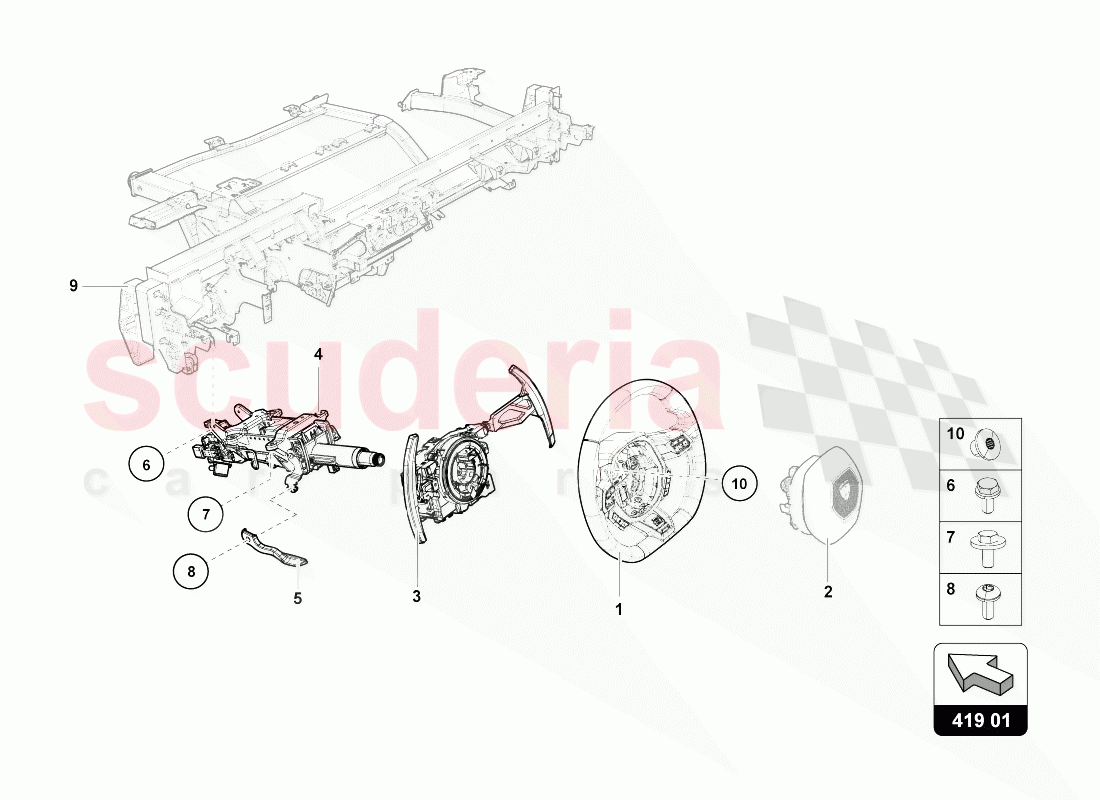 STEERING SYSTEM of Lamborghini Lamborghini Huracan Evo Spyder