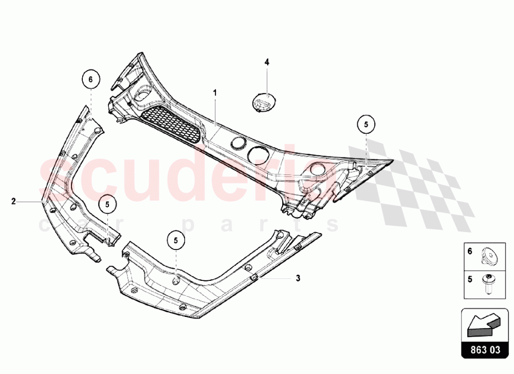 Inner Door Trims - Front End Cover of Lamborghini Lamborghini Huracan LP640 Performante Coupe