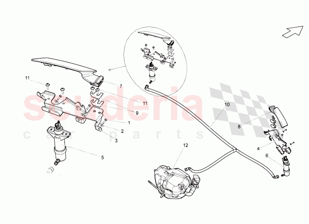 HEADLIGHT WASHER of Lamborghini Lamborghini Gallardo LP550 Spyder