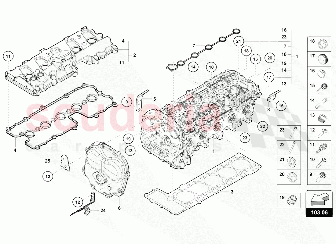 COMPLETE CYLINDR HEAD of Lamborghini Lamborghini Huracan Evo Coupe