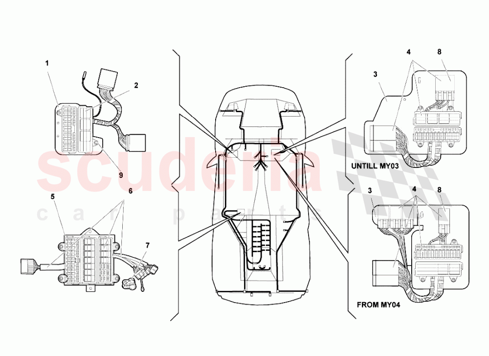 ELECTRICAL SYSTEM of Lamborghini Lamborghini Murcielago