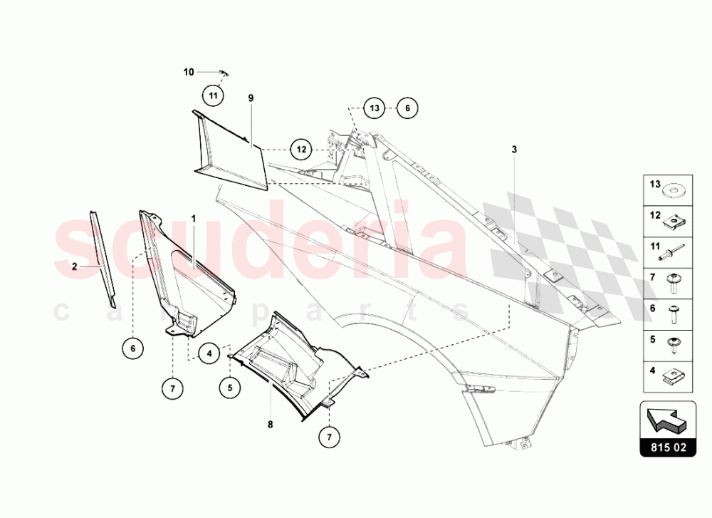 AIR INTAKE of Lamborghini Lamborghini Aventador LP700 Roadster