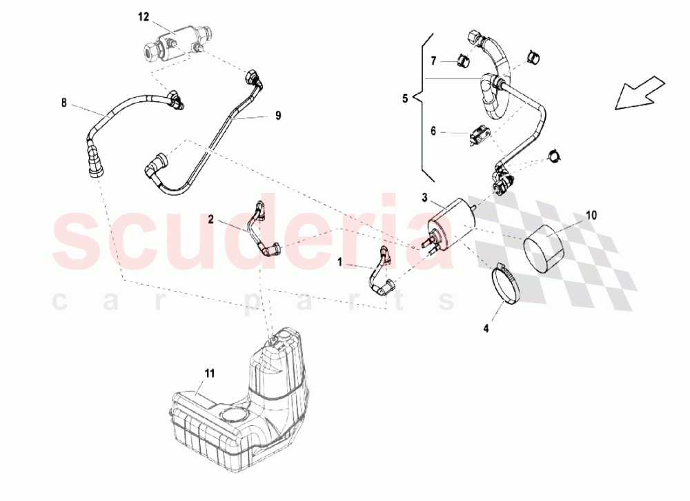 Fuel Filter of Lamborghini Lamborghini Gallardo LP550 Coupe