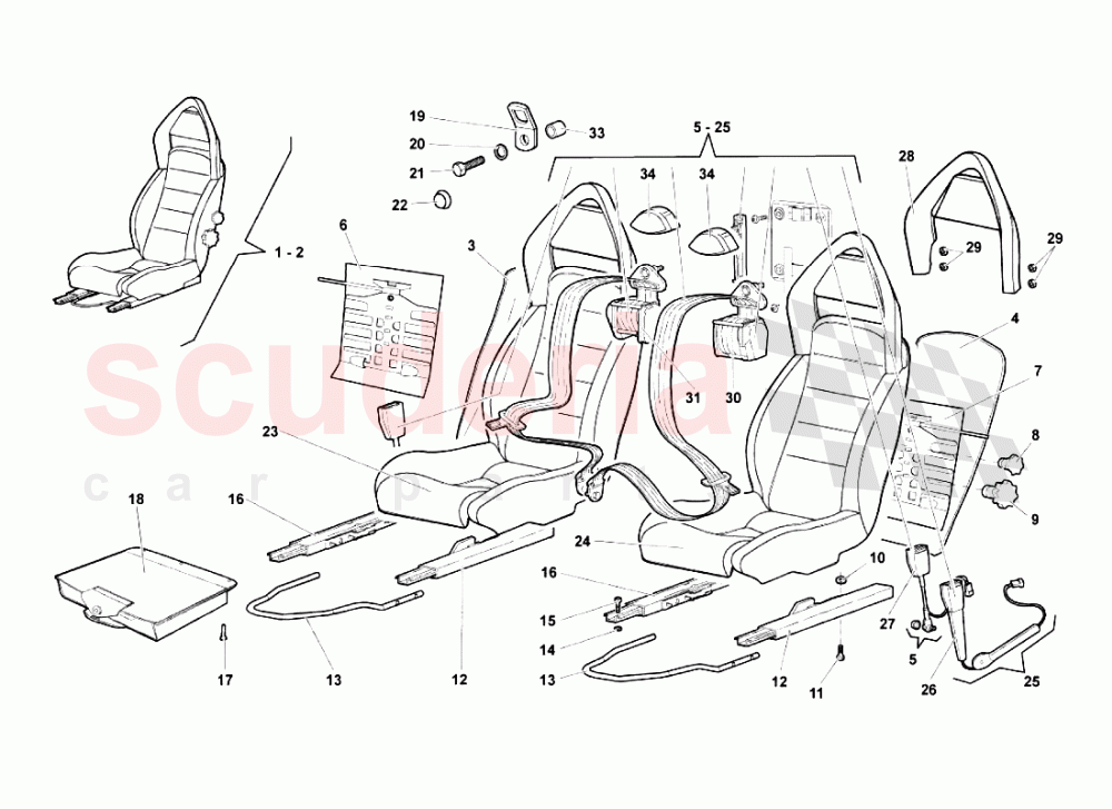 Seats And Safety Belts of Lamborghini Lamborghini Murcielago LP670