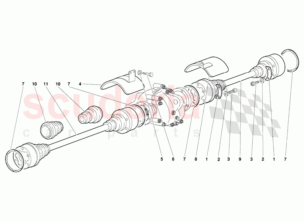 Rear Driveshafts of Lamborghini Lamborghini Diablo (1990-1998)