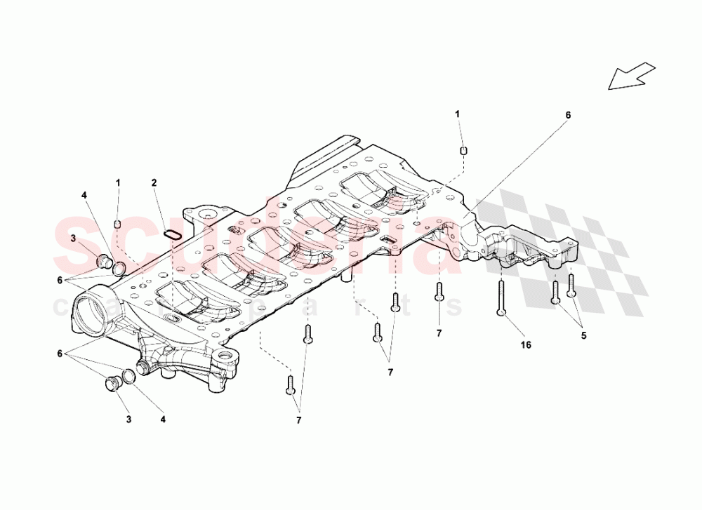 Oil Sump of Lamborghini Lamborghini Gallardo LP560 Coupe