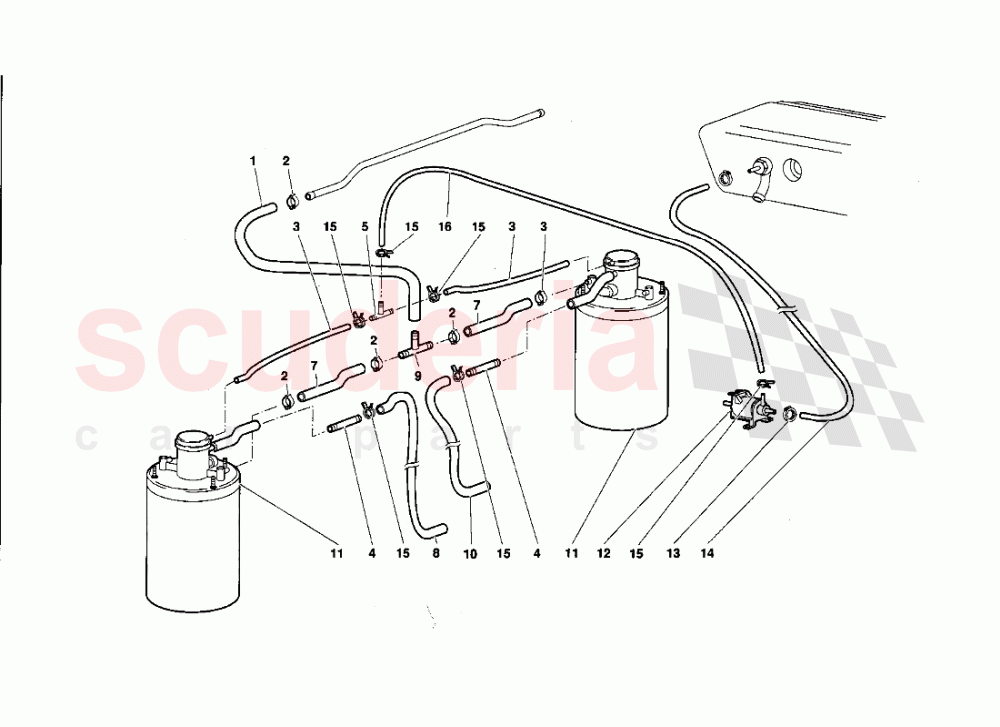 Fuel System 4 of Lamborghini Lamborghini Diablo (1990-1998)