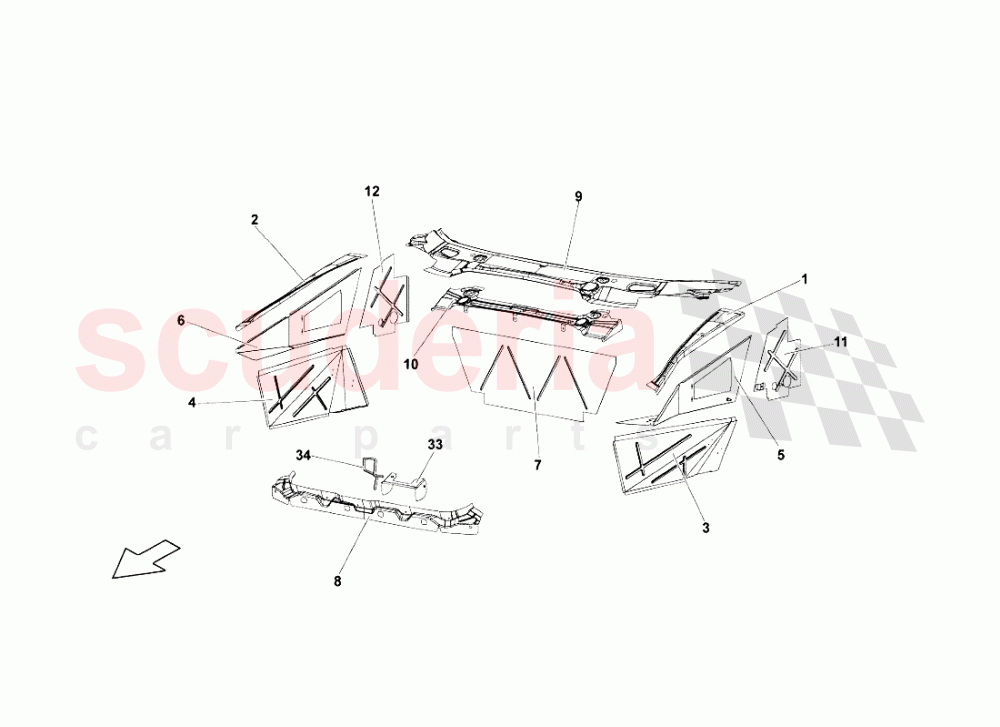 Frame Elements 2 of Lamborghini Lamborghini Murcielago LP640 Roadster