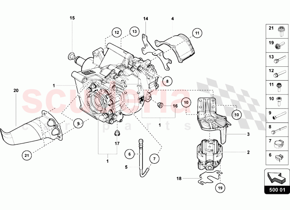 REAR DIFFERENTIAL of Lamborghini Lamborghini Aventador LP700 Roadster