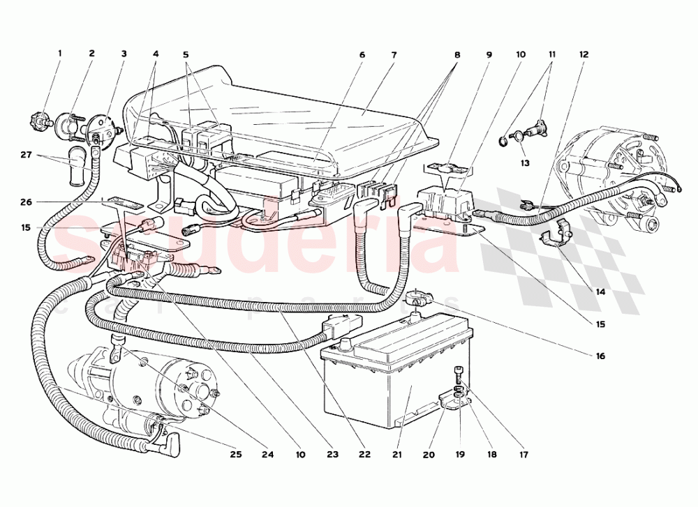 Electrical System 2 of Lamborghini Lamborghini Diablo SV (1999)