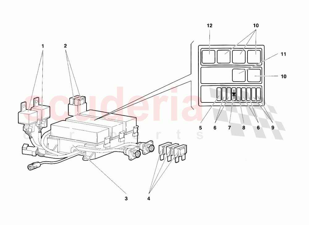 Electrical System 4 of Lamborghini Lamborghini Diablo SV (1995-1997)