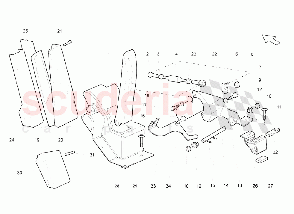 Accelerator Pedal (e-gear) of Lamborghini Lamborghini Gallardo (2008)