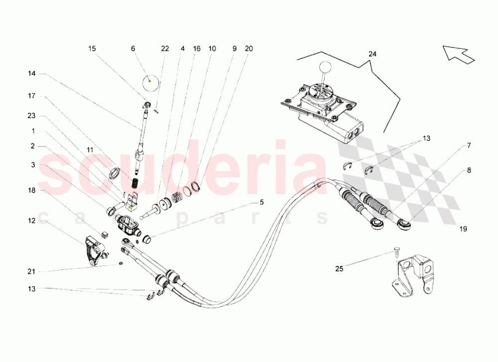 Manual Transmission Controls of Lamborghini Lamborghini Gallardo (2003-2005)