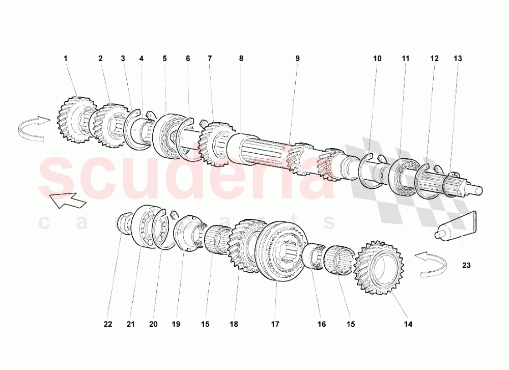 Main Shaft of Lamborghini Lamborghini Murcielago LP640