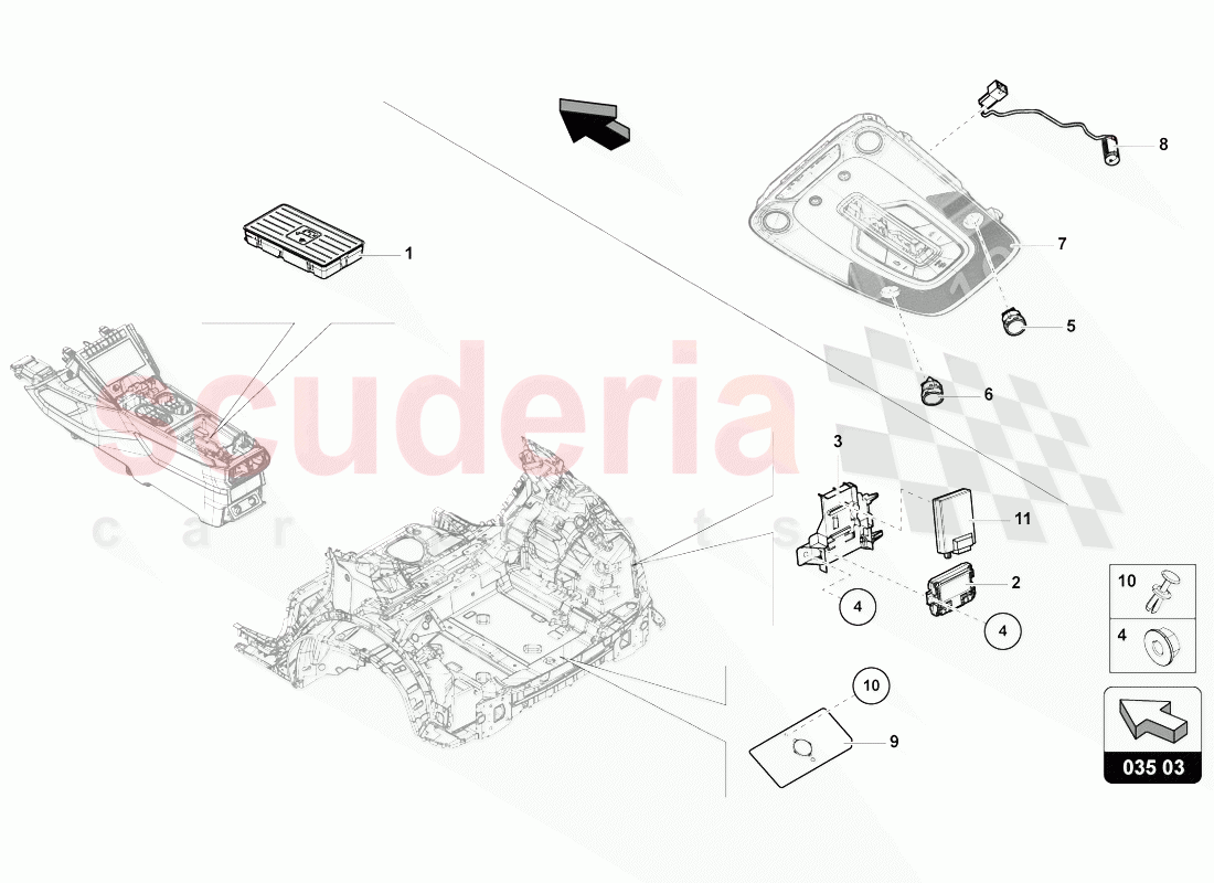 ELECTRIC PARTS FOR CELLPHONE PREPARATION of Lamborghini Lamborghini Urus