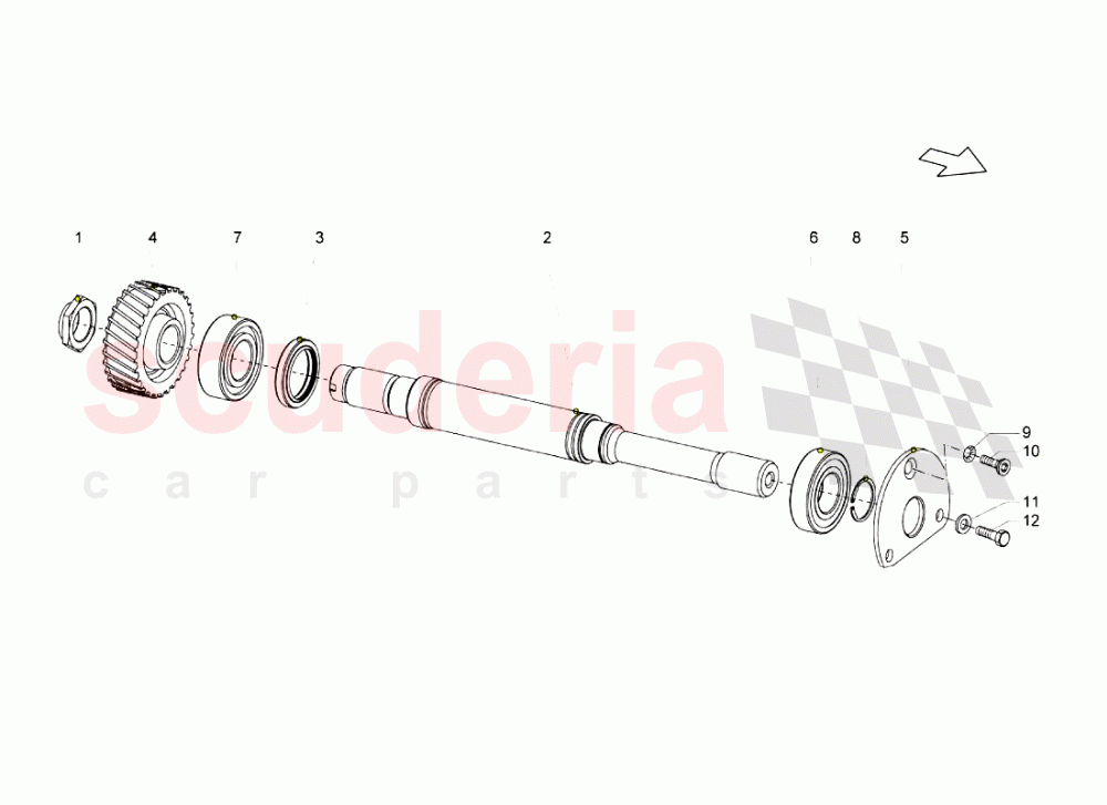 Dismissal Shaft of Lamborghini Lamborghini Gallardo (2003-2005)