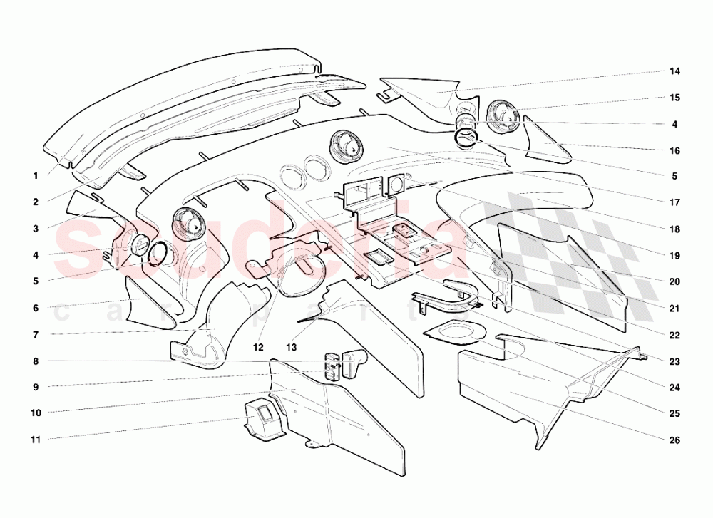 Passenger Compartment Trim 1 of Lamborghini Lamborghini Diablo VT (1993-1998)