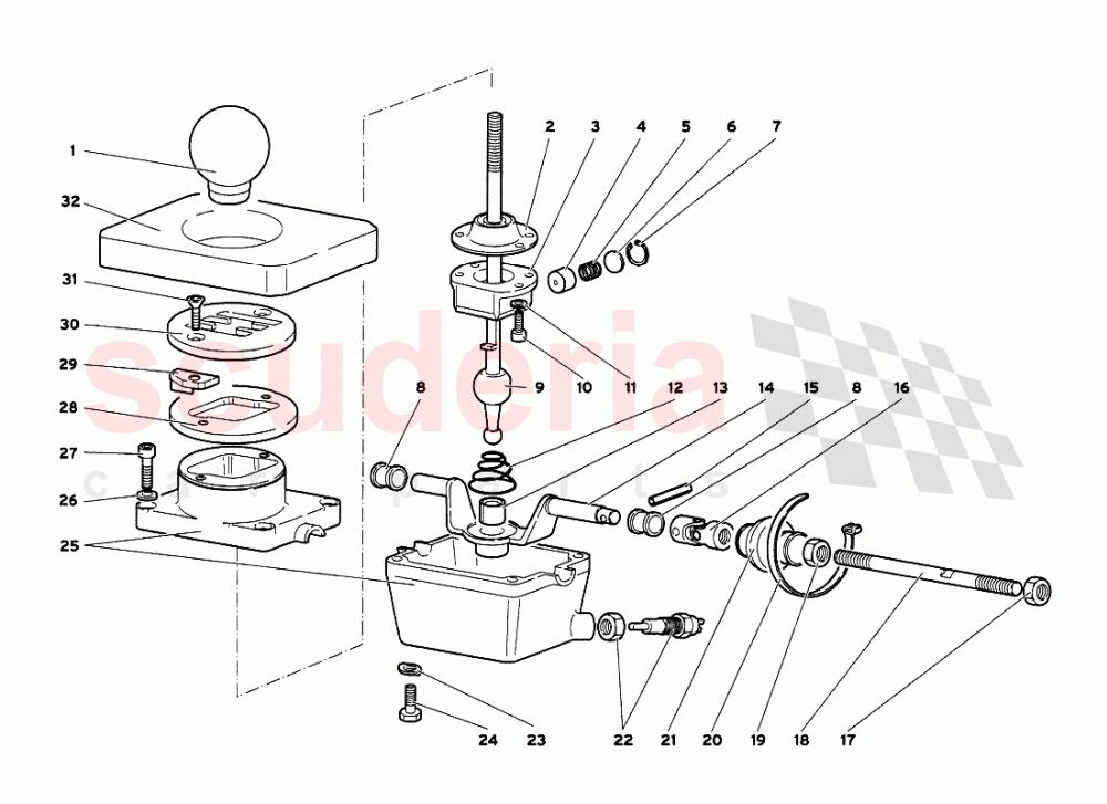 Gearbox Control Tower of Lamborghini Lamborghini Diablo VT 6.0 (2000-2001)