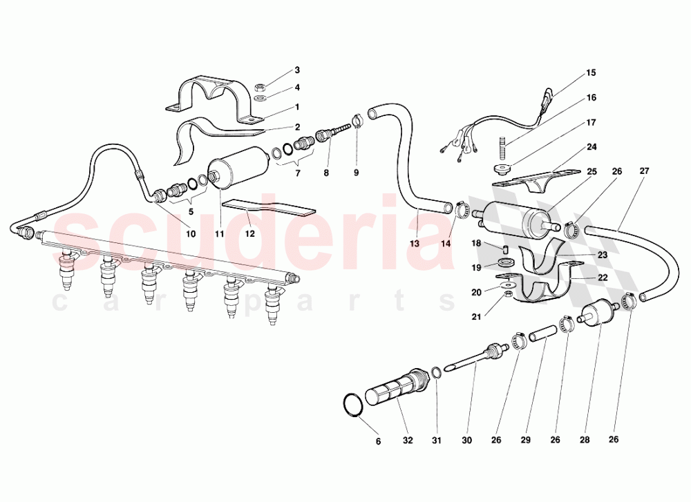 Fuel System 2 of Lamborghini Lamborghini Diablo (1990-1998)