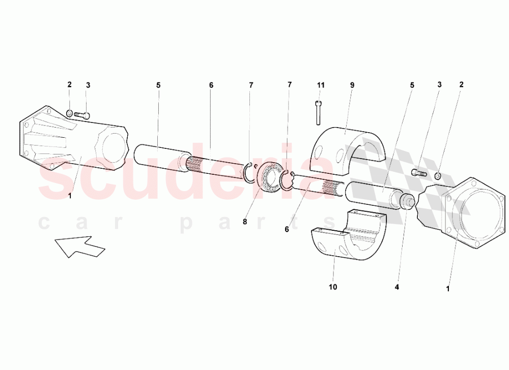 Propeller Shaft of Lamborghini Lamborghini Murcielago LP640