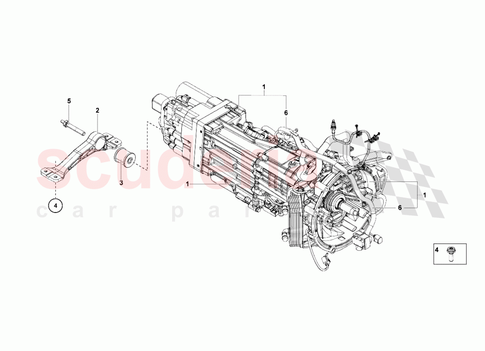 E-gear of Lamborghini Lamborghini Aventador LP700 Coupe