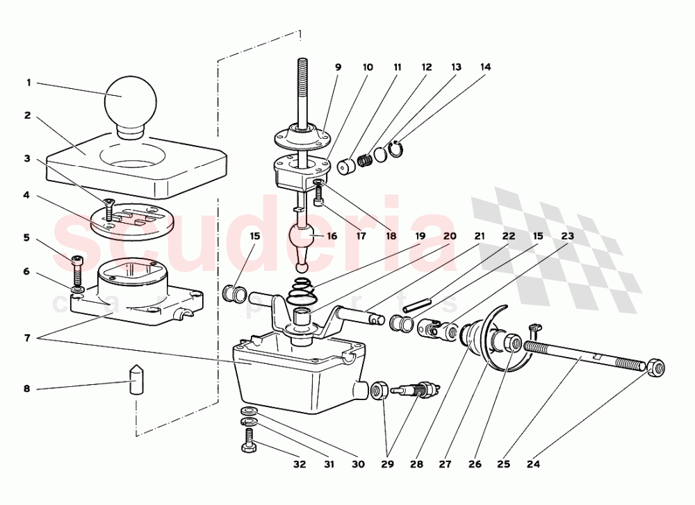 Gearbox Control Tower of Lamborghini Lamborghini Diablo GT (1999-2000)