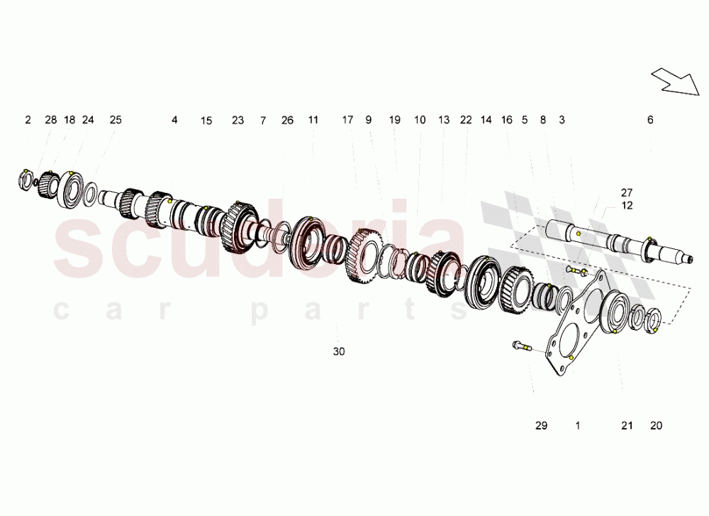 Main Shaft of Lamborghini Lamborghini Gallardo (2008)