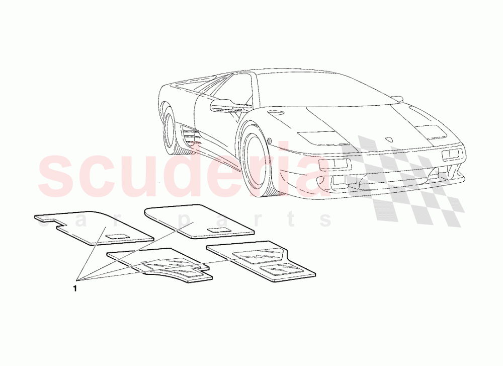 Accessories (Valid for R.H.D. Version - April 1994) of Lamborghini Lamborghini Diablo VT (1993-1998)