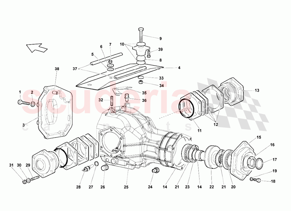 FRONT DIFFERENTIAL CASE of Lamborghini Lamborghini Murcielago