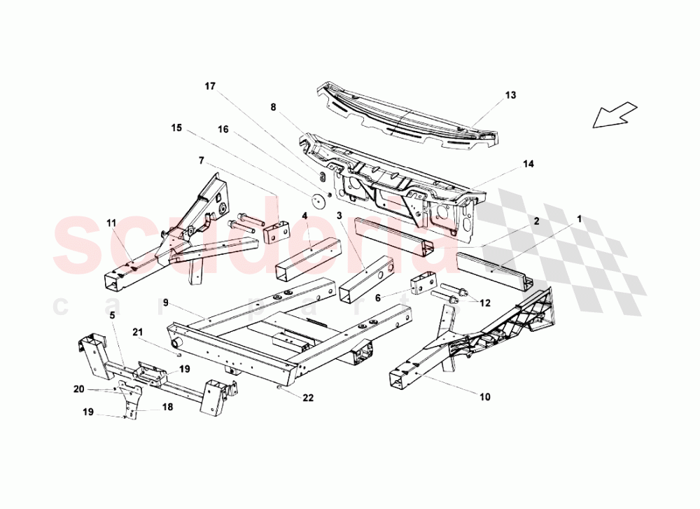 Front Frame Elements 1 of Lamborghini Lamborghini Gallardo LP570 4 SL