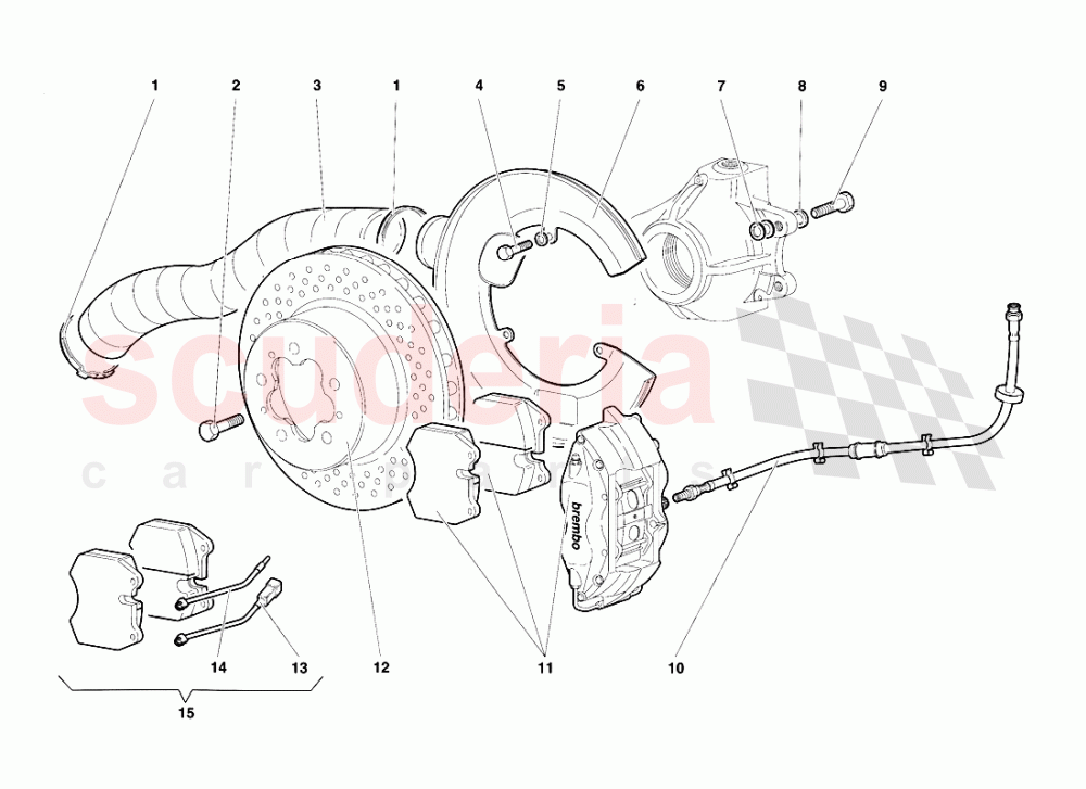 Front Brakes of Lamborghini Lamborghini Diablo SV (1995-1997)