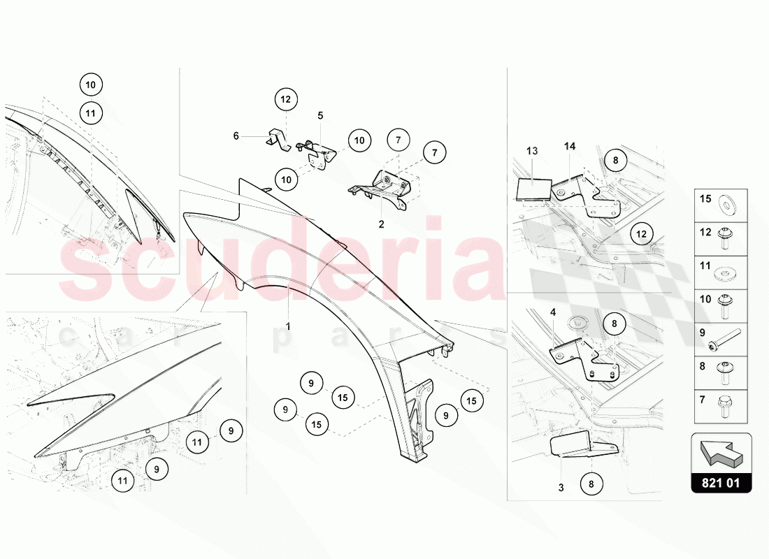 WING of Lamborghini Lamborghini Aventador LP770 SVJ Coupe