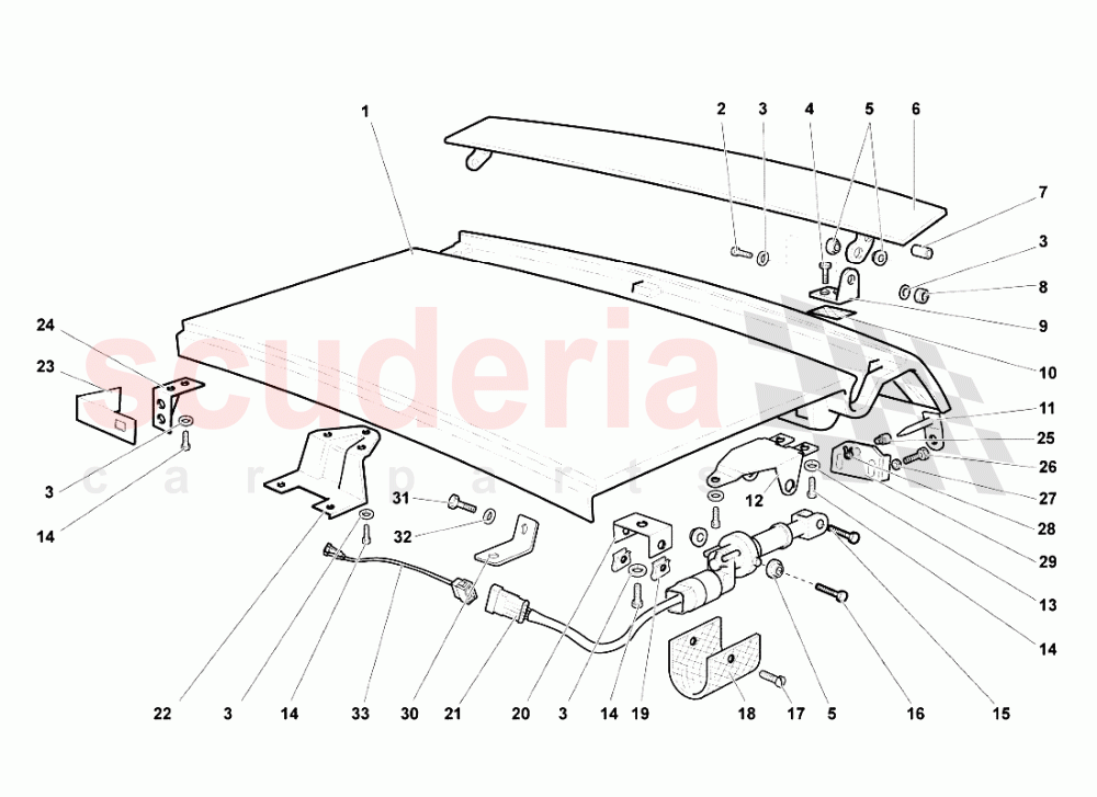 Rear Hood And Spoiler of Lamborghini Lamborghini Murcielago Roadster