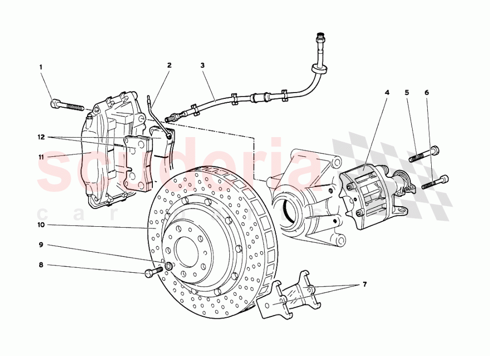 Rear Brakes of Lamborghini Lamborghini Diablo VT 6.0 (2000-2001)