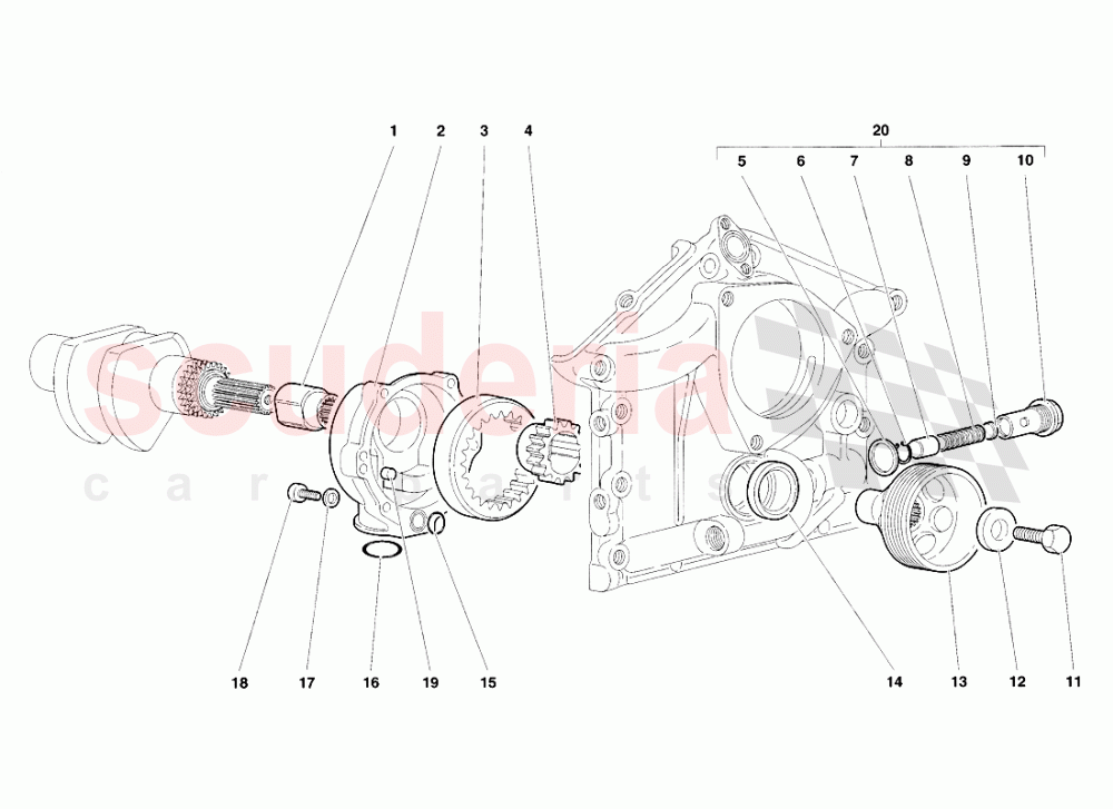 Engine Oil Pump of Lamborghini Lamborghini Diablo SV (1998)