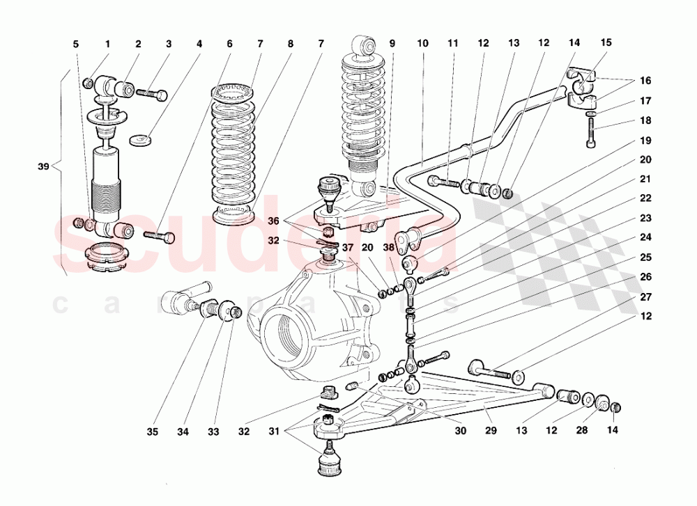 Front Suspension of Lamborghini Lamborghini Diablo SV (1995-1997)