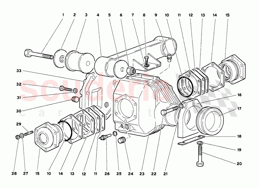 Front Differential Case of Lamborghini Lamborghini Diablo VT 6.0 (2000-2001)