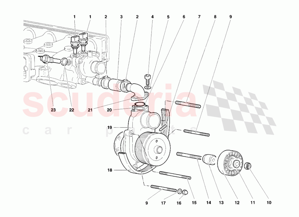 Water Pump of Lamborghini Lamborghini Diablo SV (1998)