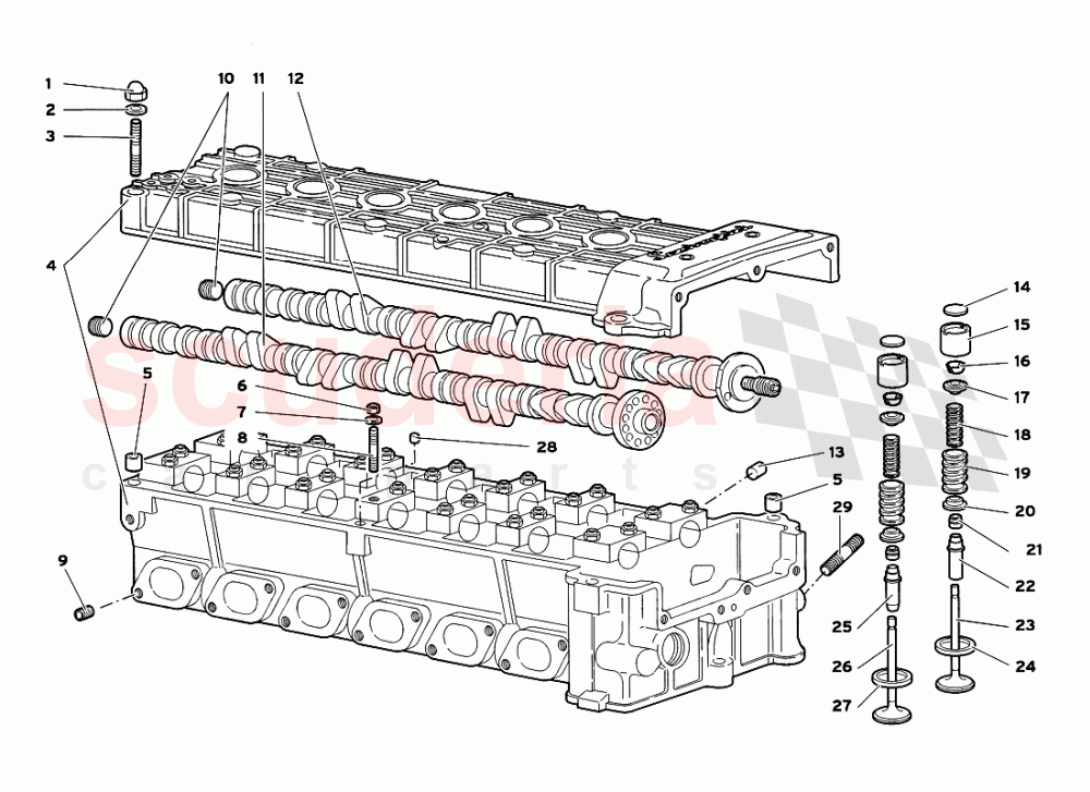 Right Cylinder Head of Lamborghini Lamborghini Diablo GT (1999-2000)