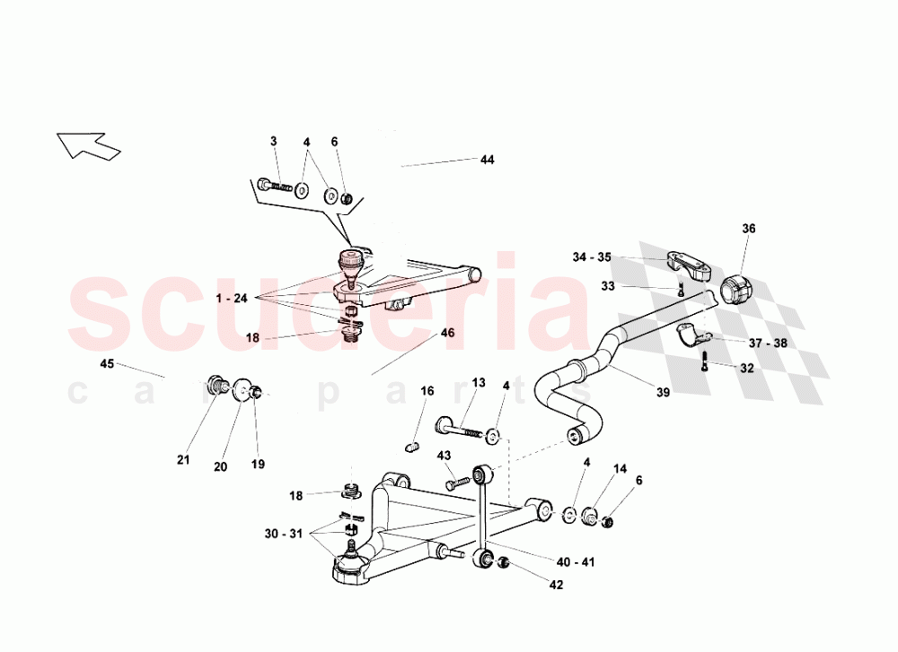 Front Arms of Lamborghini Lamborghini Murcielago LP640 Roadster