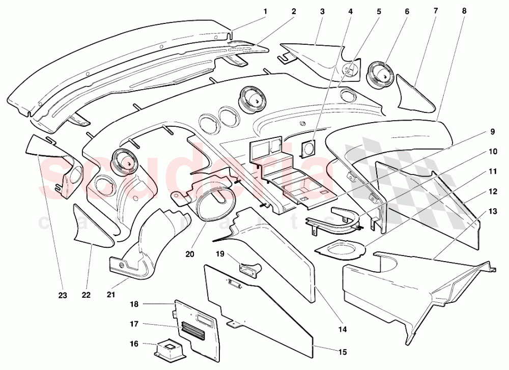 Passenger Compartment Trim 1 of Lamborghini Lamborghini Diablo (1990-1998)