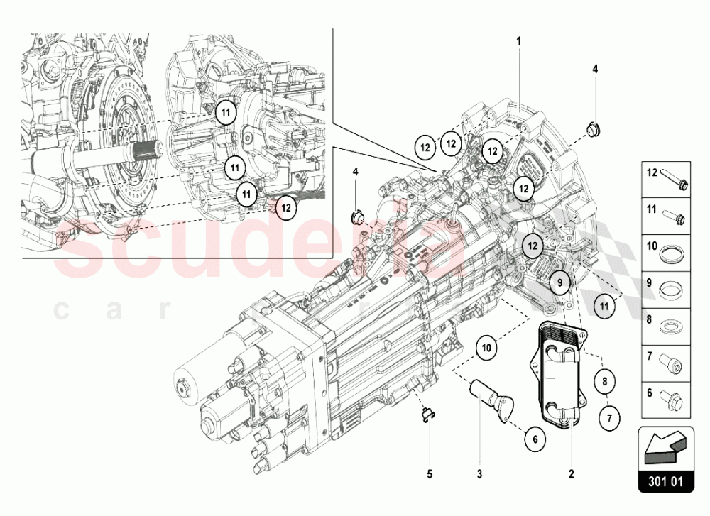 GEARBOX OIL FILTER of Lamborghini Lamborghini Aventador LP720 Coupe