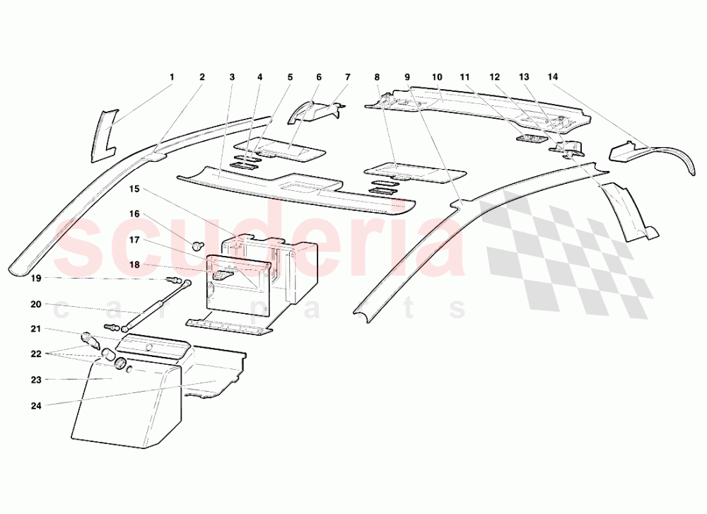 Passenger Compartment Trim 3 of Lamborghini Lamborghini Diablo VT (1993-1998)