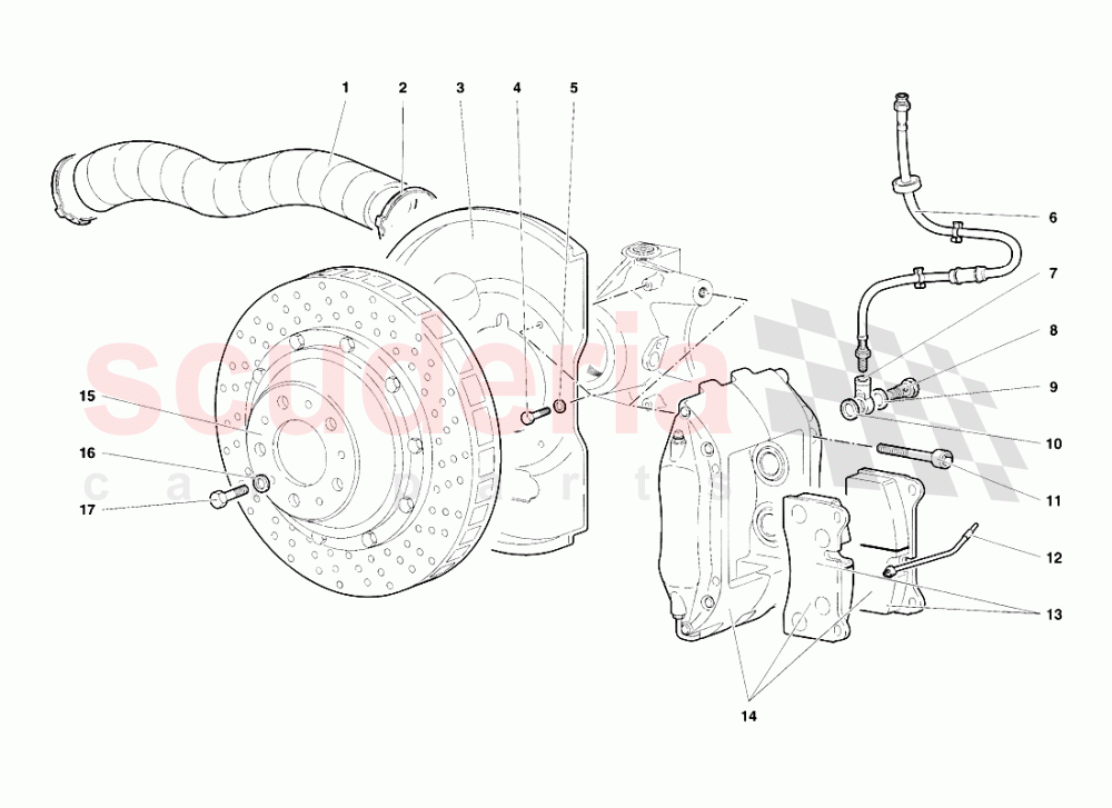 Front Brakes of Lamborghini Lamborghini Diablo SV (1998)