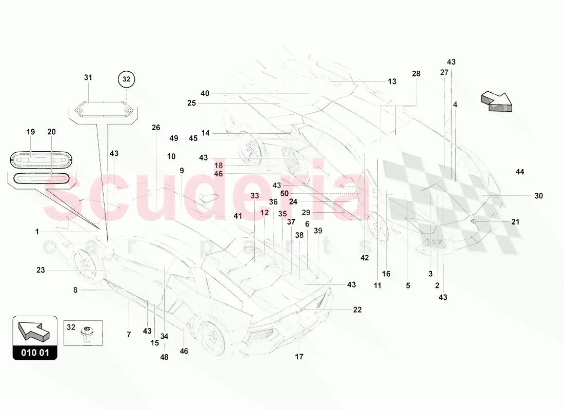 TYPE PLATES of Lamborghini Lamborghini Aventador LP770 SVJ Coupe